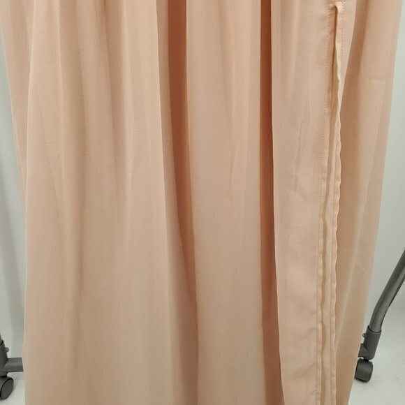 Lulu's Heavenly Hues Blush Plunge Maxi Dress S Blush Pink - Picture 12 of 16